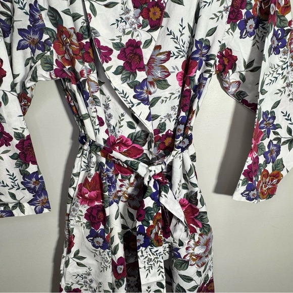Victoria's Secret Gold Label Vintage Floral 100% Cotton Robe Size Small - Picture 3 of 12
